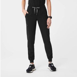Figs Women's Black High Waisted Uman Relaxed Jogger Scrub Pants